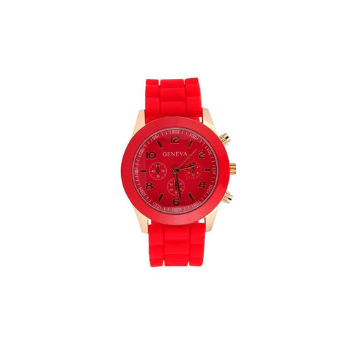 AussieSuperStore Homeware Supplies POP Classic - Silicone Quartz Watch Red POP Classic - Silicone Quartz Watch Red | Casual Unisex Watches CBGENIVJELWTCHRED